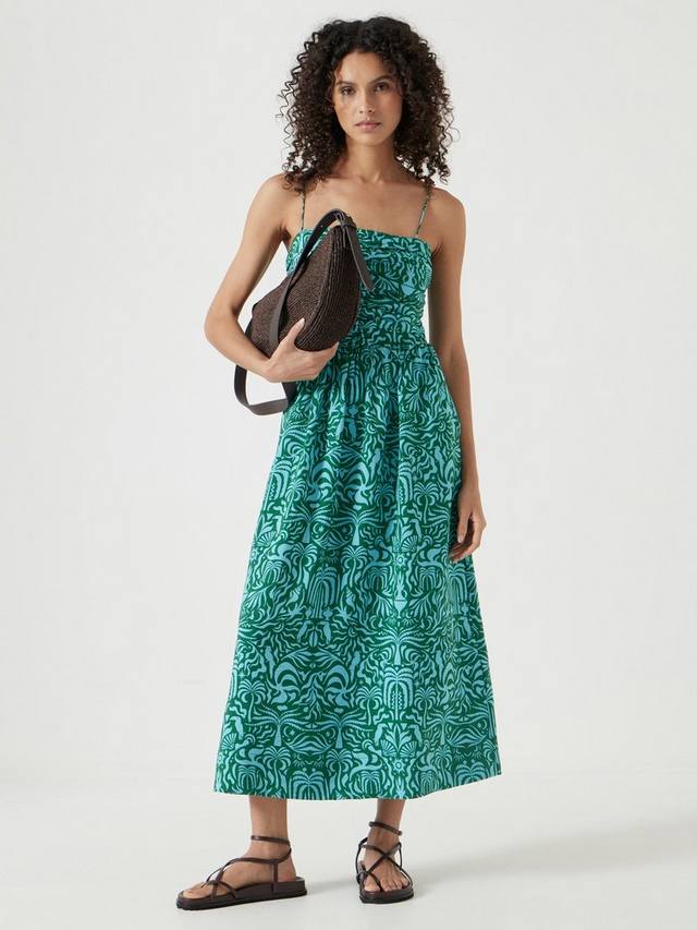 Платье миди Lotus Print с эффектом воздушного потока HUSH, Green/Blue
Платье миди Lotus Print с эффектом воздушного потока HUSH, Green/Blue