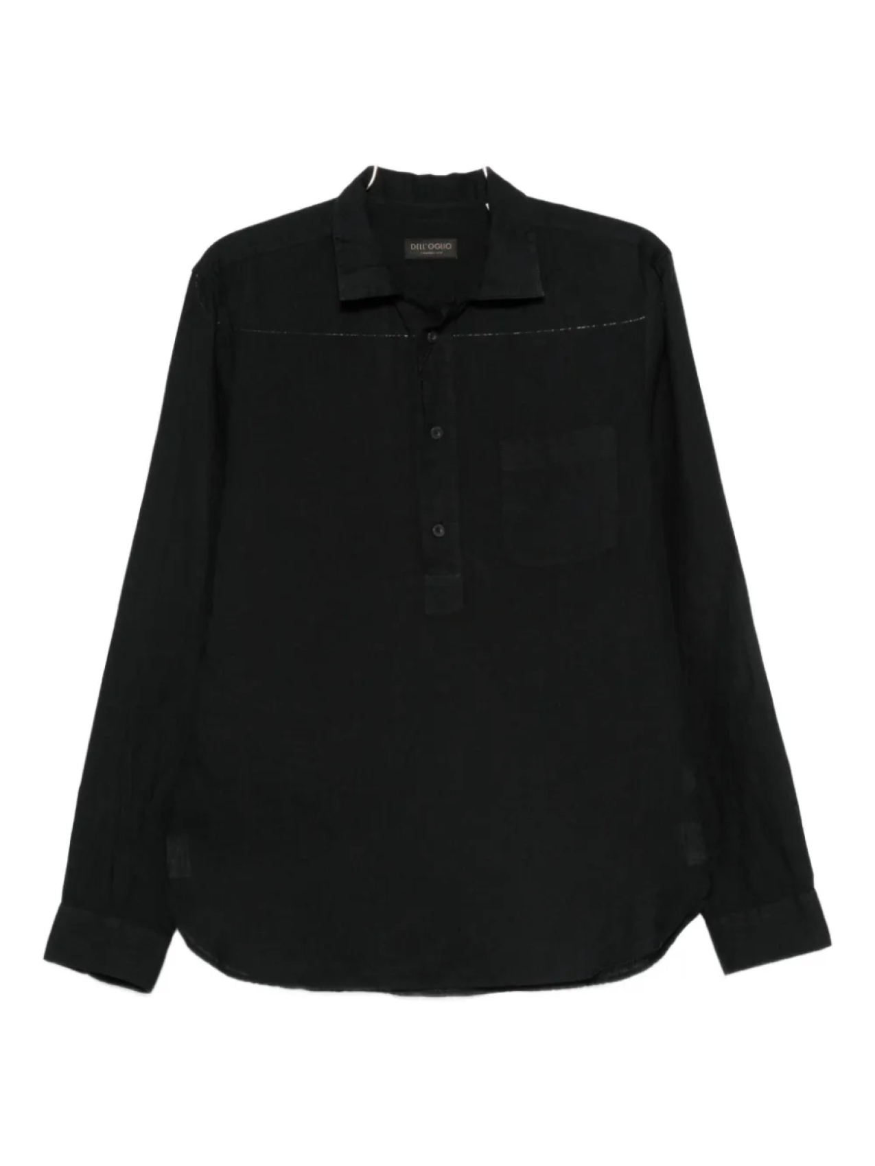 Рубашка Dell'oglio с длинными рукавами и застежкой на пуговицы, черный 
Рубашка Dell'oglio с длинными рукавами и застежкой на пуговицы, черный