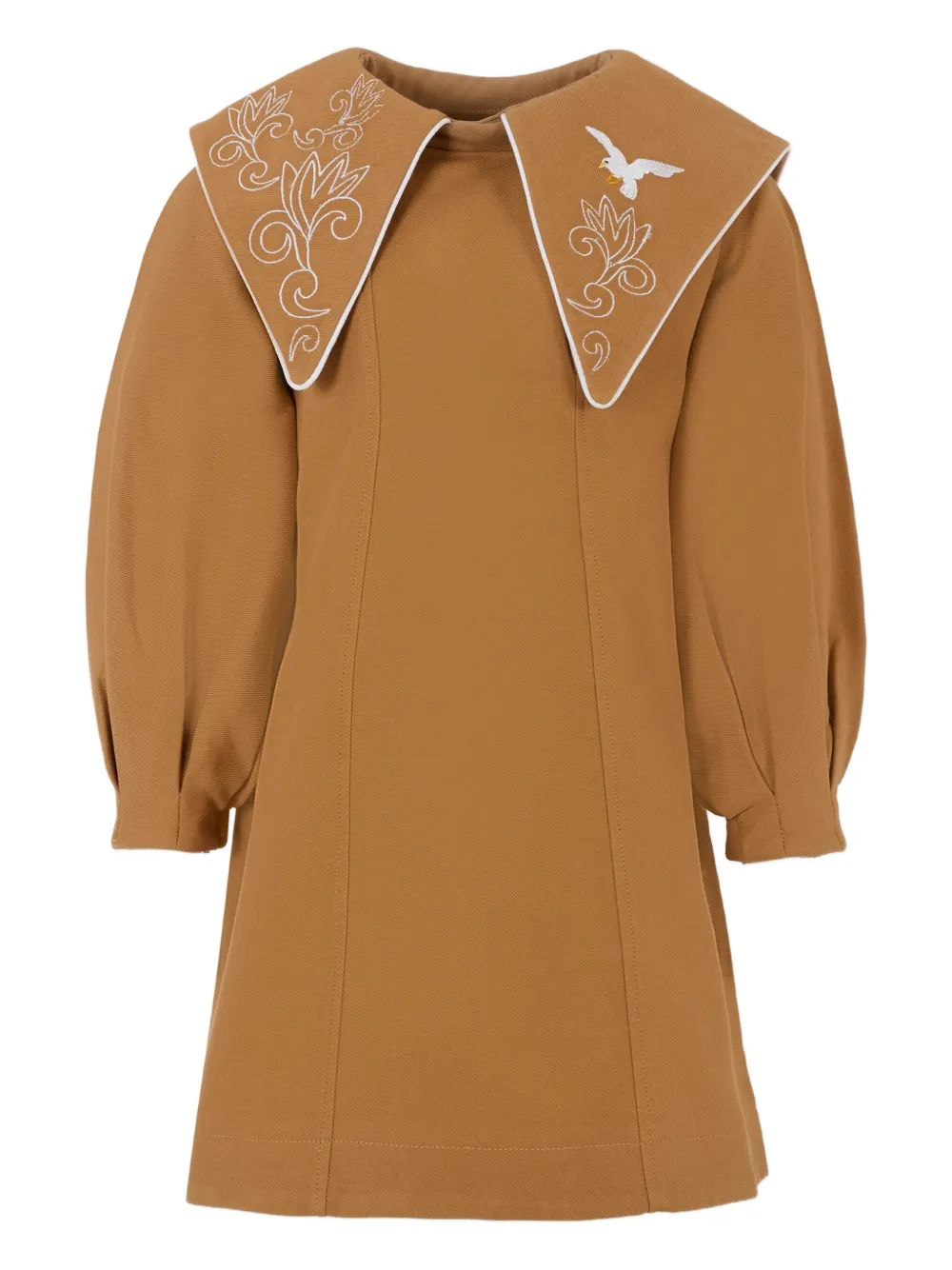 Платье с вышитым воротником и рукавами-буфами Pangolini Kids, коричневый
Платье с вышитым воротником и рукавами-буфами Pangolini Kids, коричневый