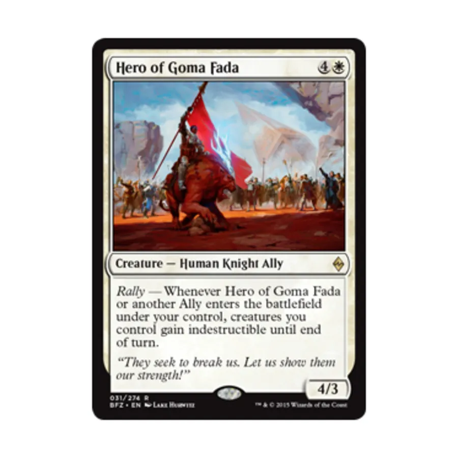 CCG Герой Гомы Фада (справа), MTG - Battle for Zendikar
CCG Герой Гомы Фада (справа), MTG - Battle for Zendikar