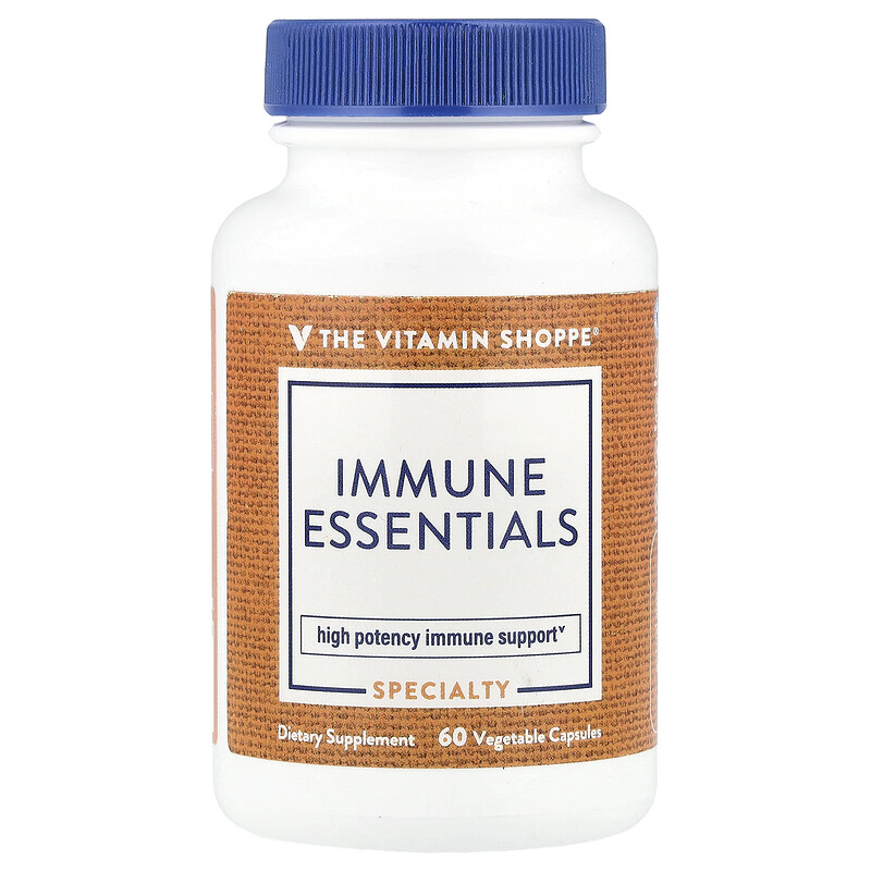 The Vitamin Shoppe, Immune Essentials, 60 растительных капсул
The Vitamin Shoppe, Immune Essentials, 60 растительных капсул