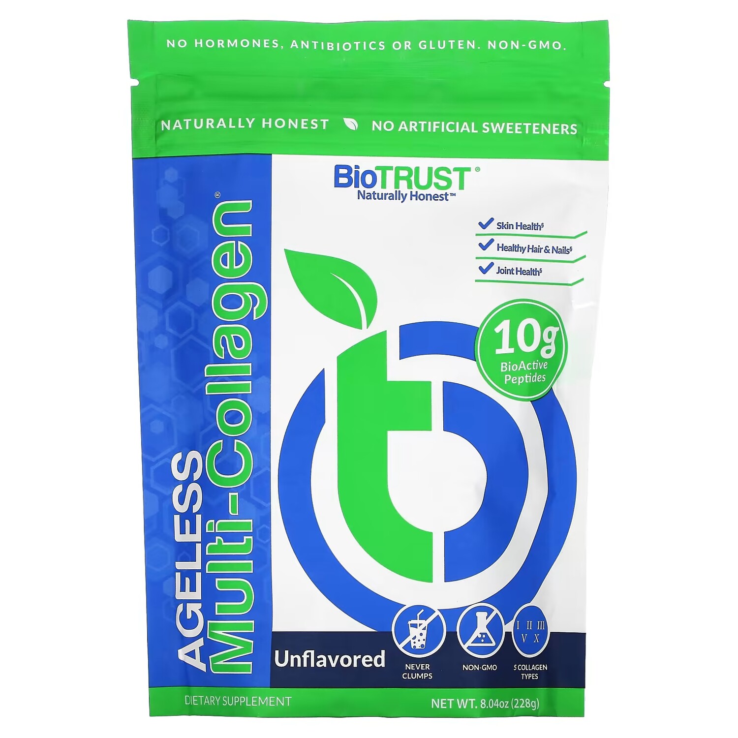 BioTRUST Ageless Мультиколлаген без вкуса, 228 г
BioTRUST Ageless Мультиколлаген без вкуса, 228 г