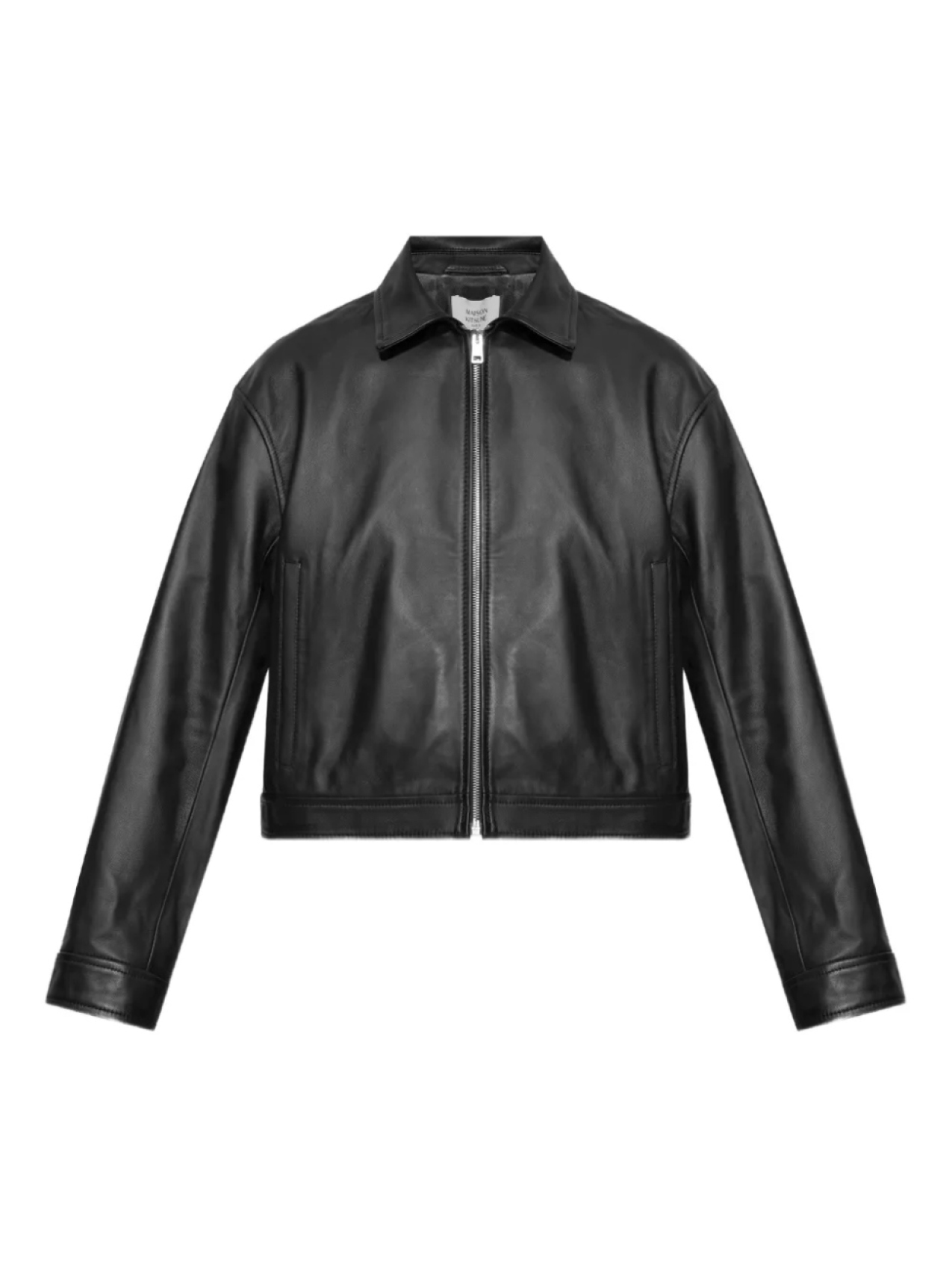 Укороченная кожаная куртка Maison Kitsuné, черный
Укороченная кожаная куртка Maison Kitsuné, черный