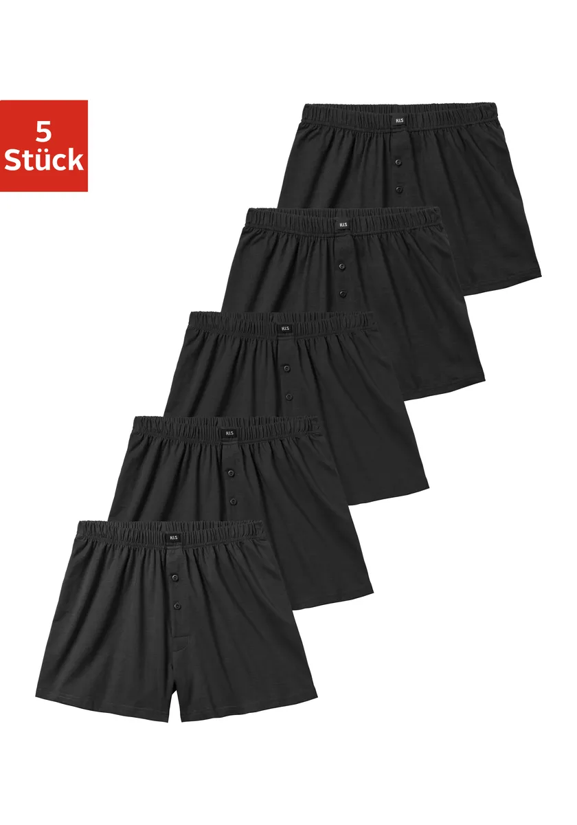 Широкие боксеры H.I.S "Мужские боксеры" (5 шт. в упаковке), широкий крой, удобный пояс, из эластичного хлопка, черный
Широкие боксеры H.I.S "Мужские боксеры" (5 шт. в упаковке), широкий крой, удобный пояс, из эластичного хлопка, черный