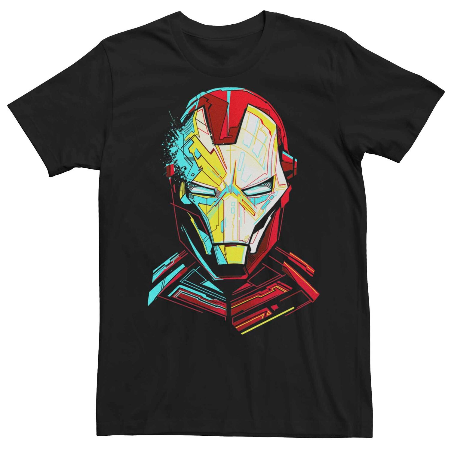 Мужская футболка с цветным портретом в стиле техно Marvel's Iron Man Licensed Character
Мужская футболка с цветным портретом в стиле техно Marvel's Iron Man Licensed Character