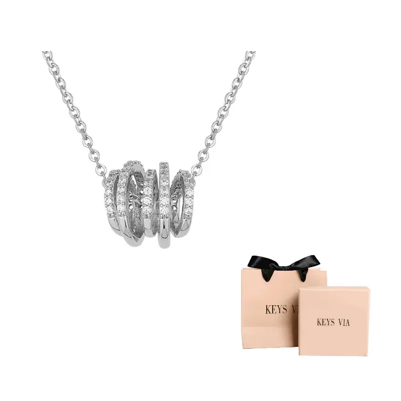 Рекомендуемое колье с кулоном на ключицу из сплава с искусственным цирконом для женщин KEYS VIA, серебро
Рекомендуемое колье с кулоном на ключицу из сплава с искусственным цирконом для женщин KEYS VIA, серебро