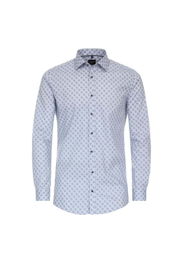 Рубашка с принтом в деловом стиле облегающая фигуру Venti, синий
Рубашка с принтом в деловом стиле облегающая фигуру Venti, синий