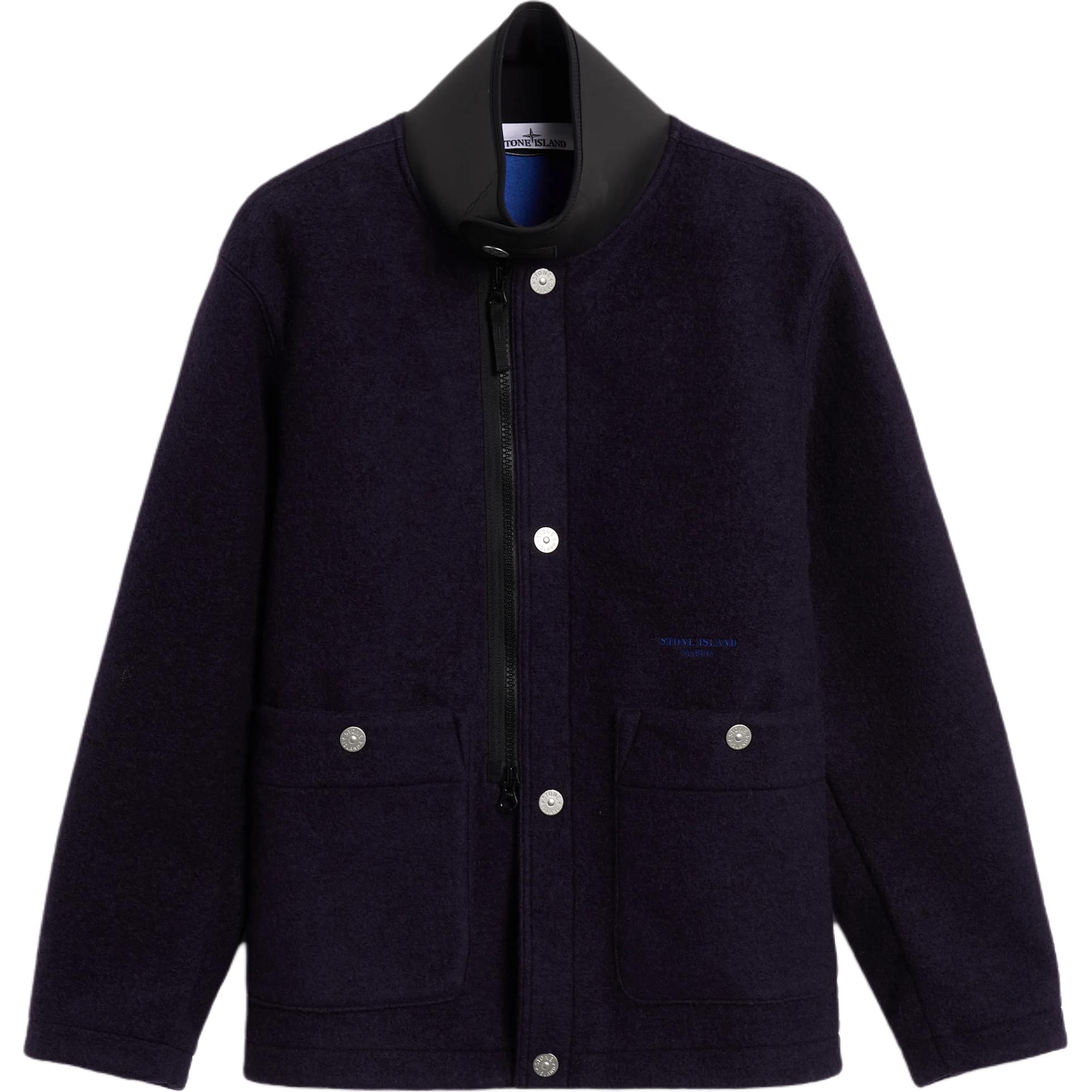 Кожаный воротник шерстяная куртка STONE ISLAND, синий
Кожаный воротник шерстяная куртка STONE ISLAND, синий