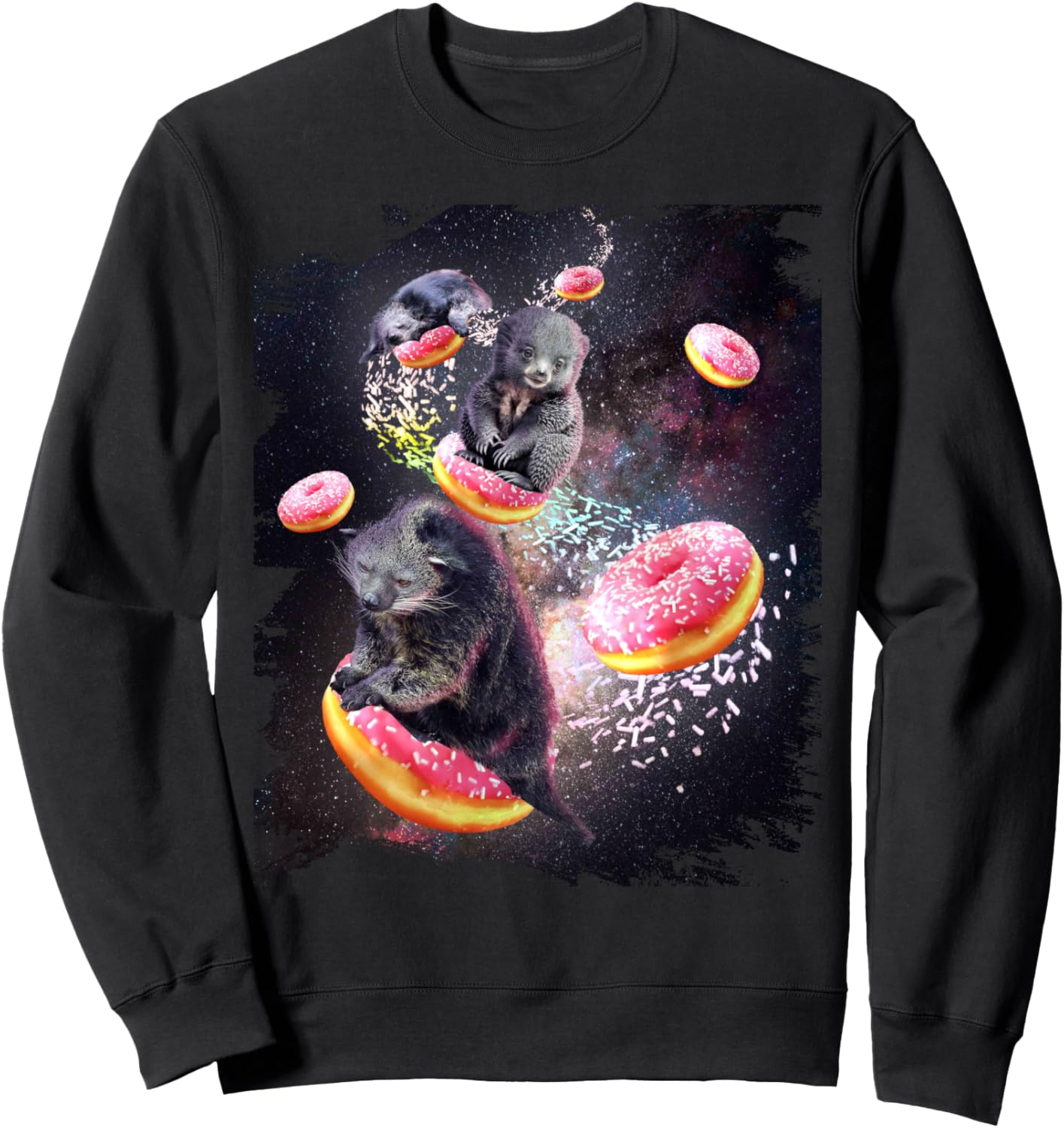 Толстовка Space Binturong Riding Donut Galaxy Bearcat Random Galaxy, черный
Толстовка Space Binturong Riding Donut Galaxy Bearcat Random Galaxy, черный