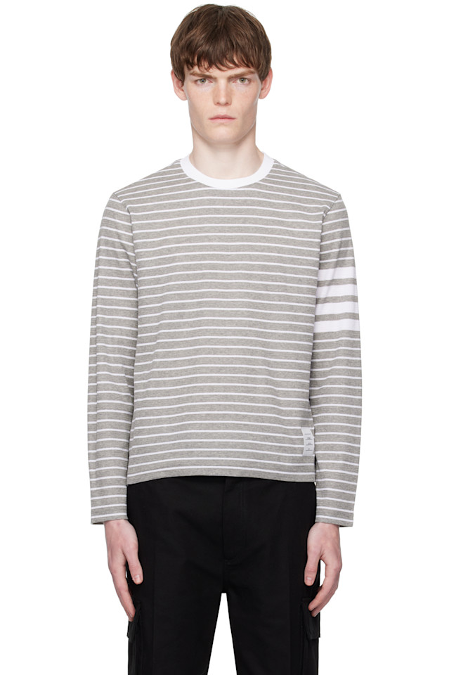 Футболка Milano с длинным рукавом и 4-полосным принтом Thom Browne, мультиколор
Футболка Milano с длинным рукавом и 4-полосным принтом Thom Browne, мультиколор