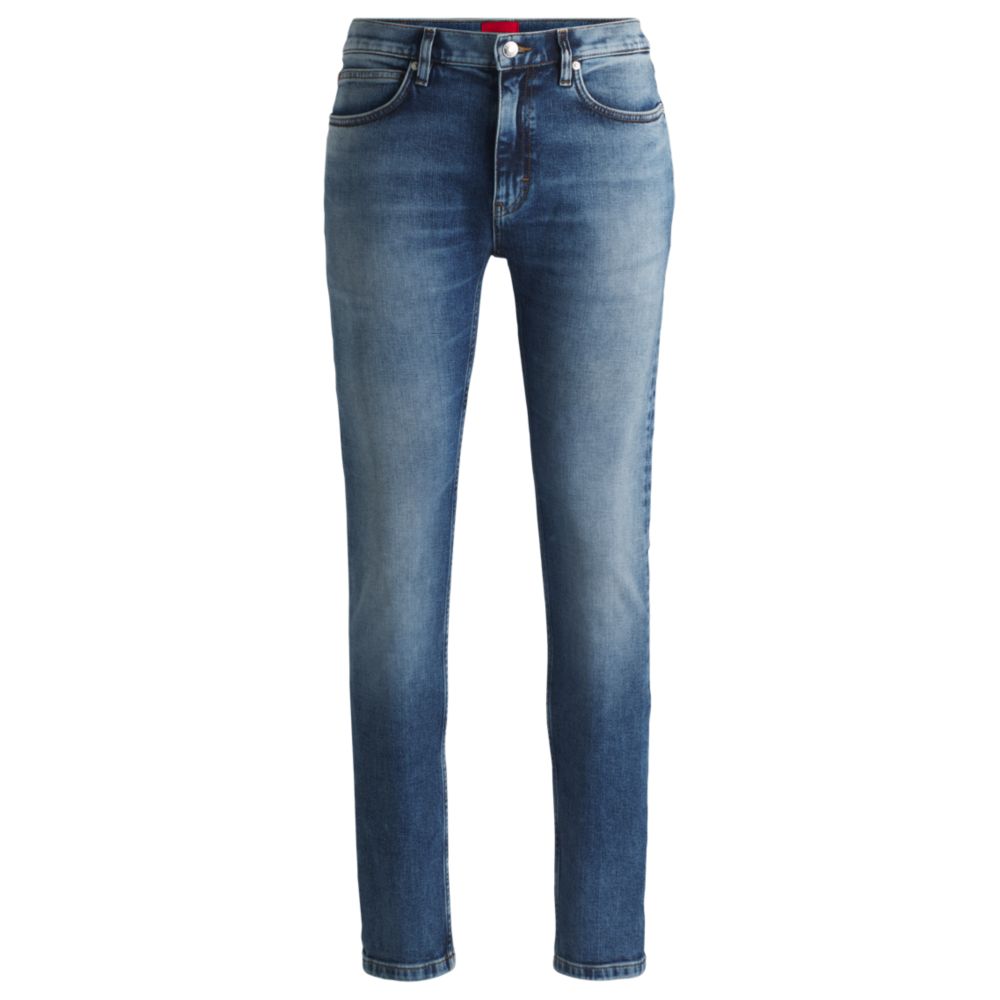 Джинсы экстра-узкого кроя из синего эластичного денима HUGO
Джинсы экстра-узкого кроя из синего эластичного денима HUGO