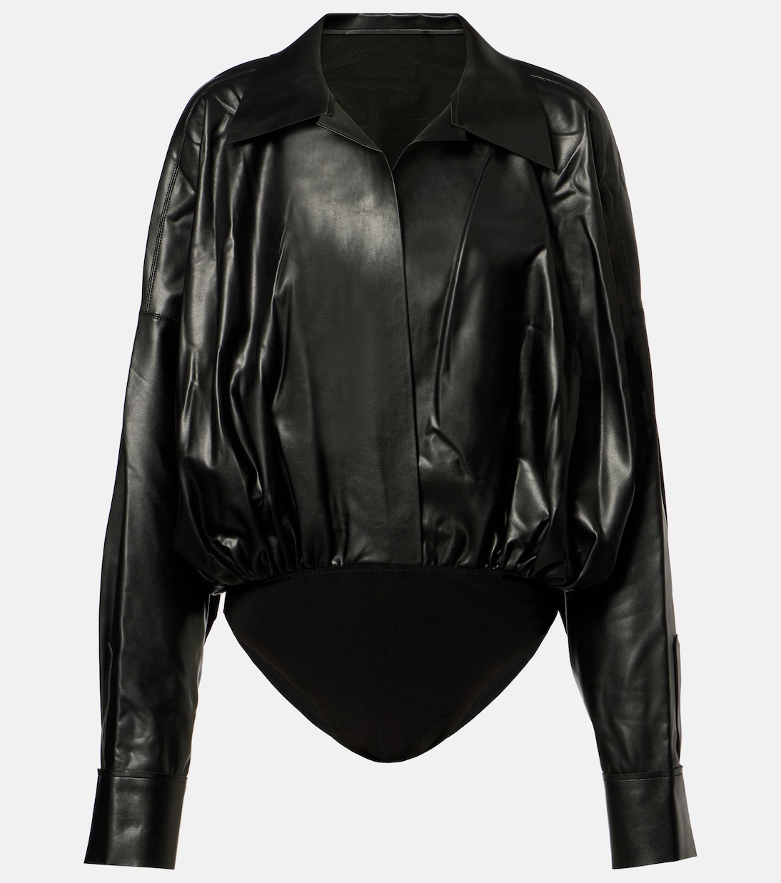 Боди из искусственной кожи Norma Kamali, черный
Боди из искусственной кожи Norma Kamali, черный