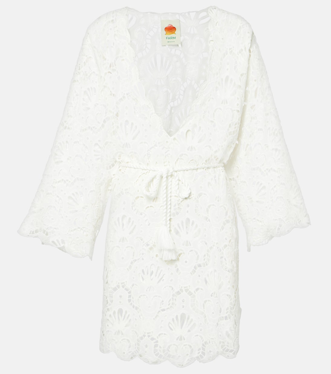 Пляжное платье из хлопка с английской вышивкой и ракушками Farm Rio, белый
Пляжное платье из хлопка с английской вышивкой и ракушками Farm Rio, белый
