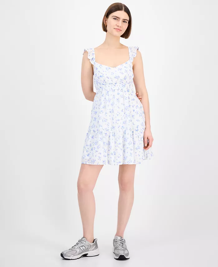 Мини-платье с расклешенными рукавами и цветочным принтом для девушек Pink Rose, белый
Мини-платье с расклешенными рукавами и цветочным принтом для девушек Pink Rose, белый