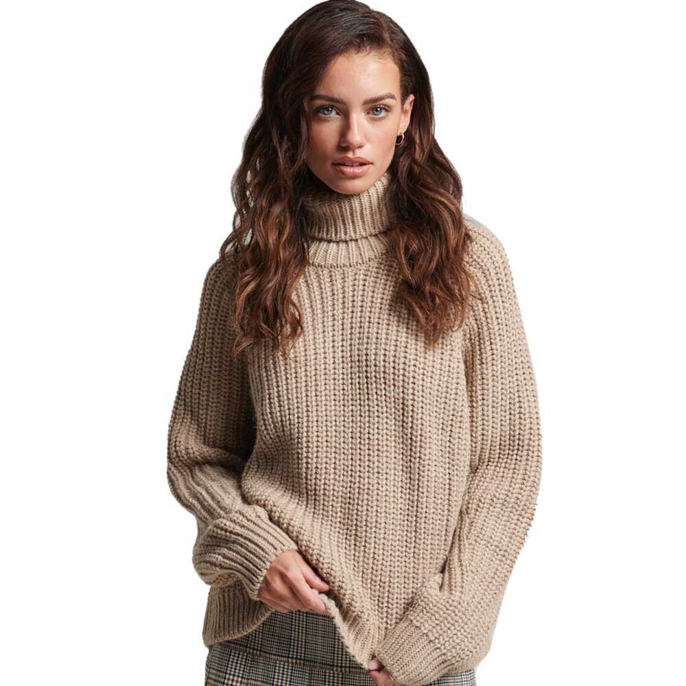 Свитер Superdry Slouchy Stitch Roll Neck, бежевый 
Свитер Superdry Slouchy Stitch Roll Neck, бежевый