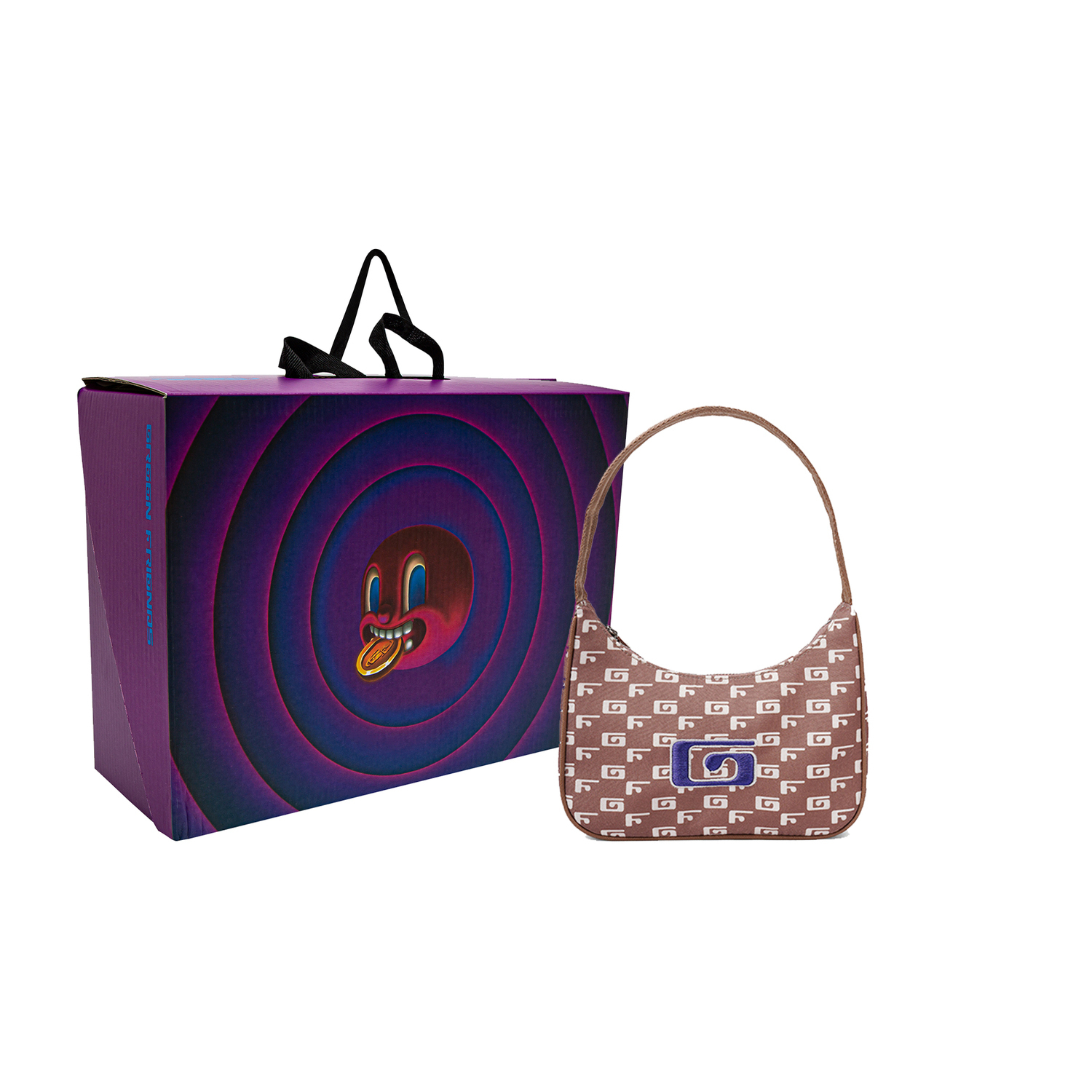 GF Нейлоновая женская сумка через плечо среднего размера коричневого и голубого цвета, Brown Box
GF Нейлоновая женская сумка через плечо среднего размера коричневого и голубого цвета, Brown Box