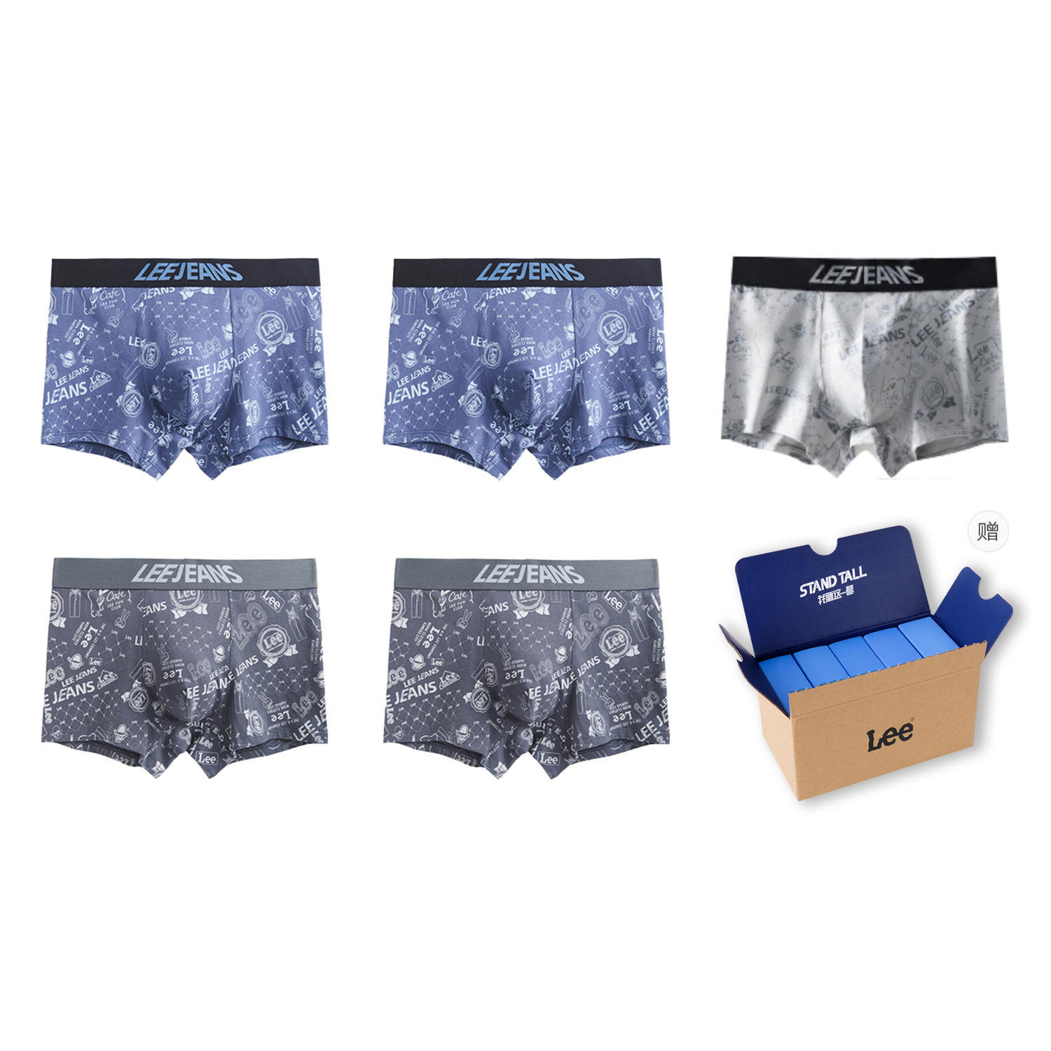 Lee Подарочный набор мужского белья 5 пар
Lee Подарочный набор мужского белья 5 пар