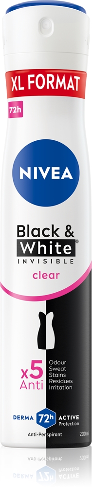 Черно-Белый невидимый прозрачный спрей-антиперспирант для женщин Nivea, 200 мл
Черно-Белый невидимый прозрачный спрей-антиперспирант для женщин Nivea, 200 мл