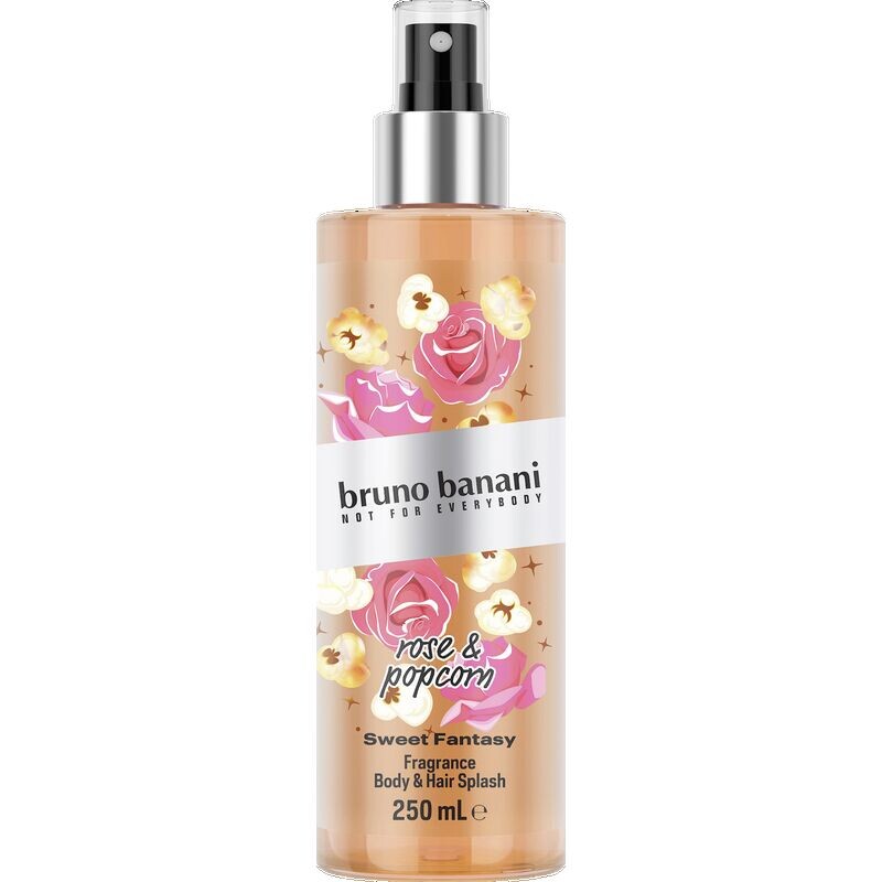 Sweet Fantasy rose & popcorn, Body & Hair Splash 250 ml bruno banani
Sweet Fantasy rose & popcorn, Body & Hair Splash 250 ml bruno banani