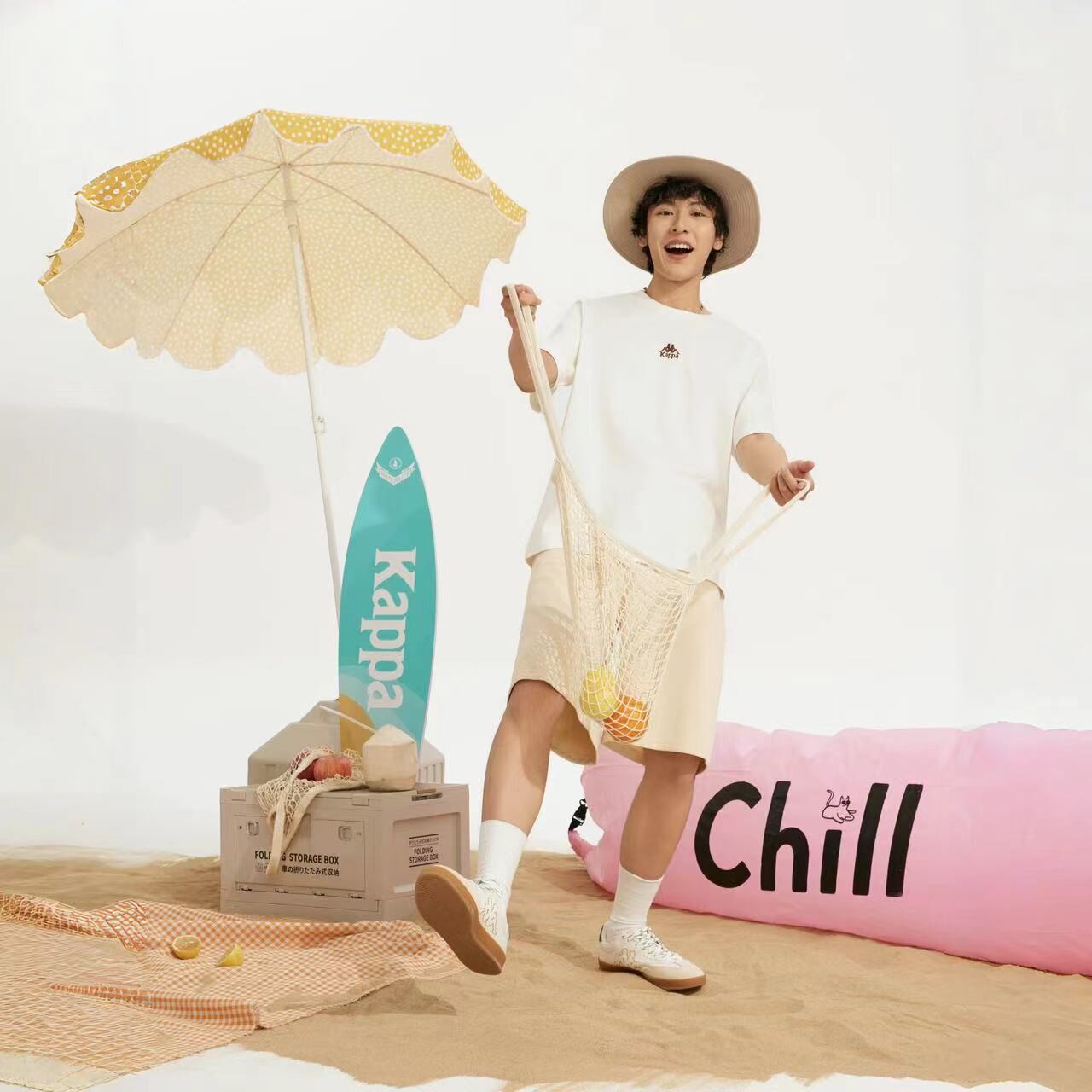 Футболка мужская белая - 012 Kappa, белый 
Футболка мужская белая - 012 Kappa, белый