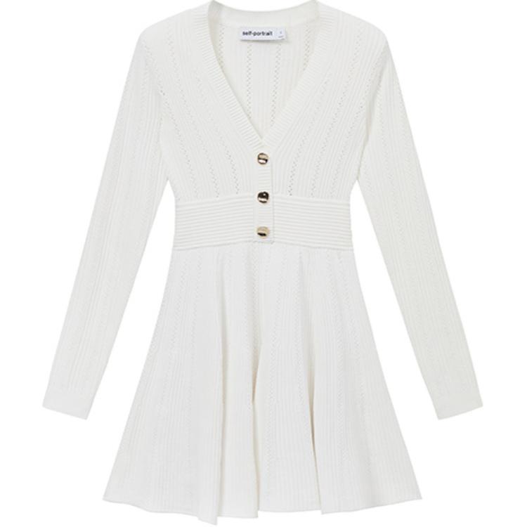 Self-Portrait Длинное Платье с Длинными Рукавами Женское Чисто-белое
Self-Portrait Длинное Платье с Длинными Рукавами Женское Чисто-белое