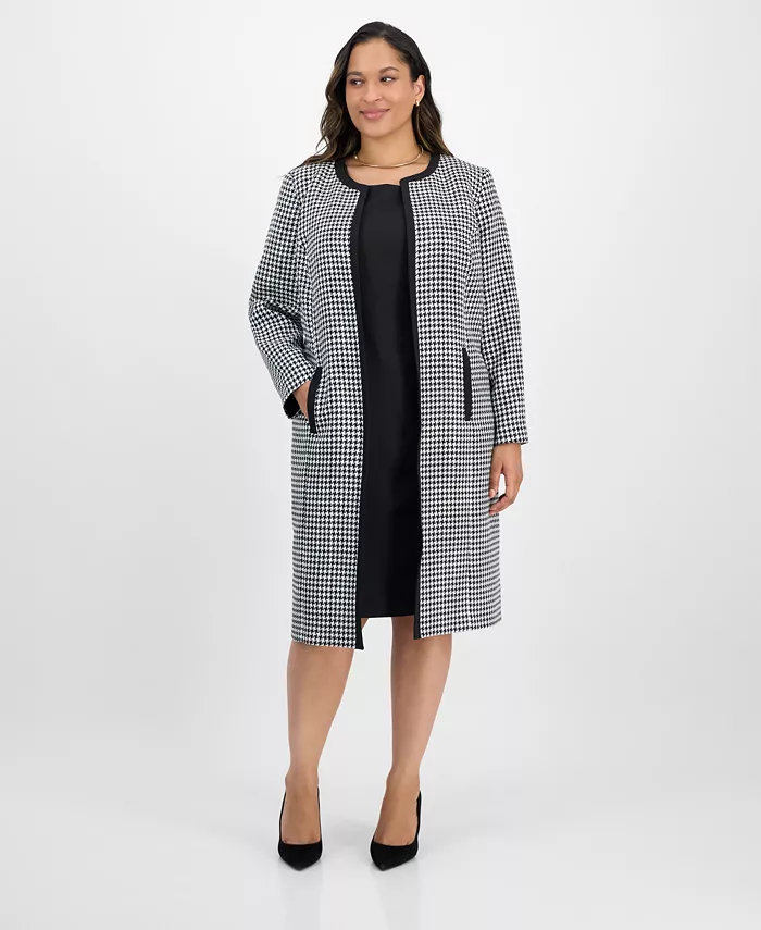 Пиджак с узором «гусиная лапка» и платье без рукавов больших размеров Le Suit, черный
Пиджак с узором «гусиная лапка» и платье без рукавов больших размеров Le Suit, черный