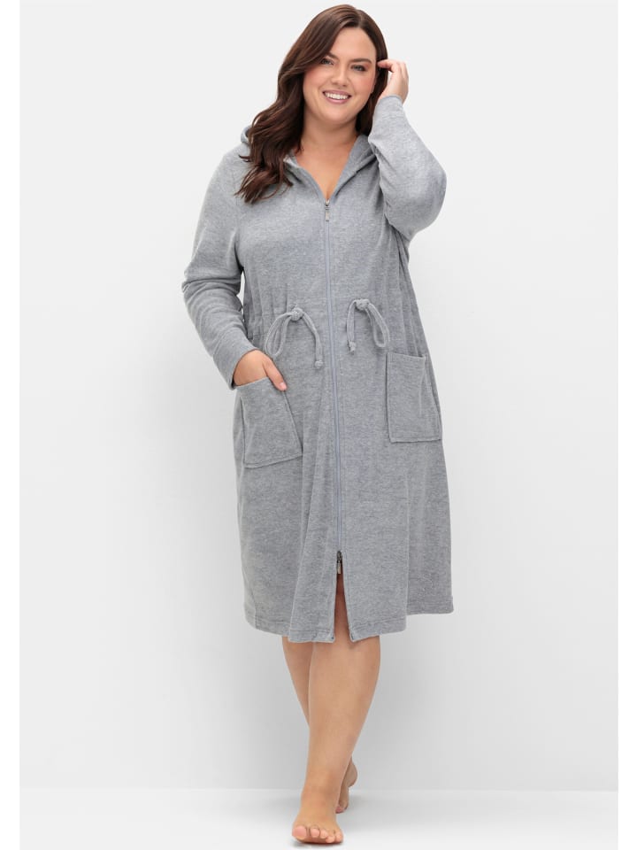 Халат sheego, пятнистый серый
Халат sheego, пятнистый серый