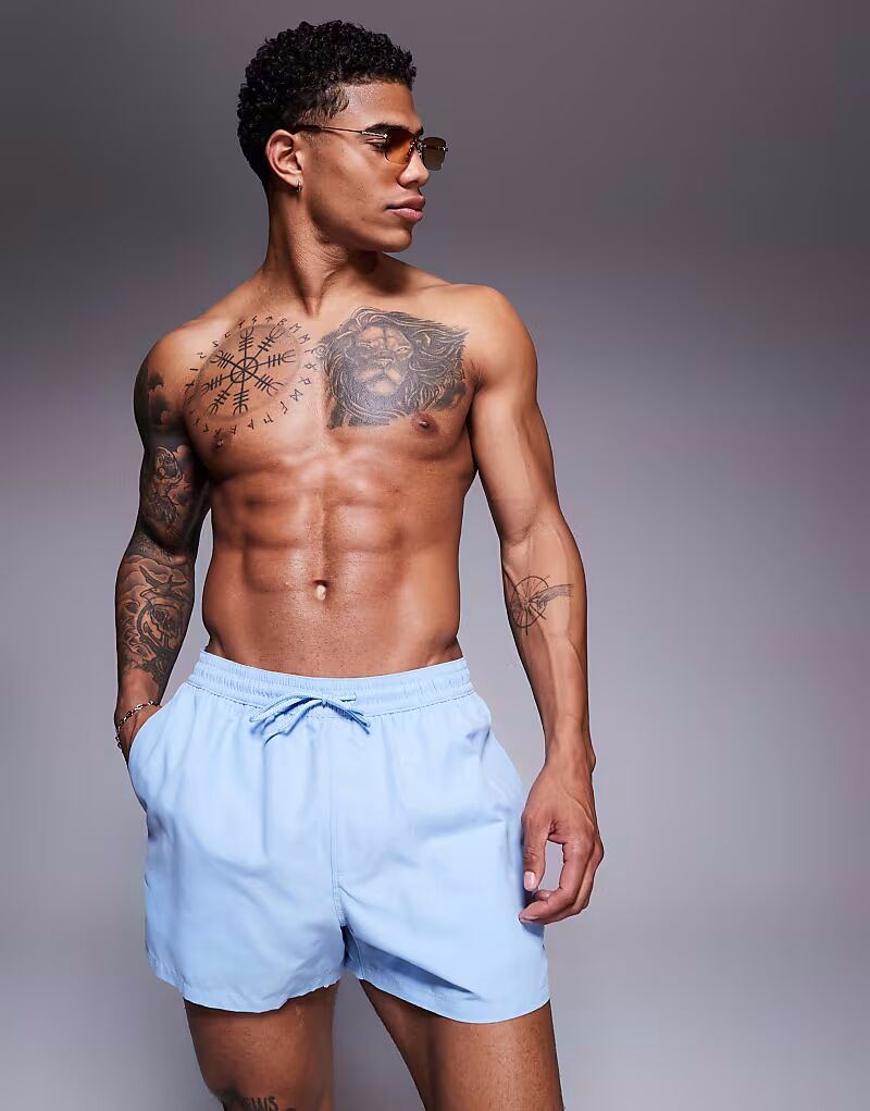 Короткие шорты для плавания ASOS DESIGN синего цвета
Короткие шорты для плавания ASOS DESIGN синего цвета