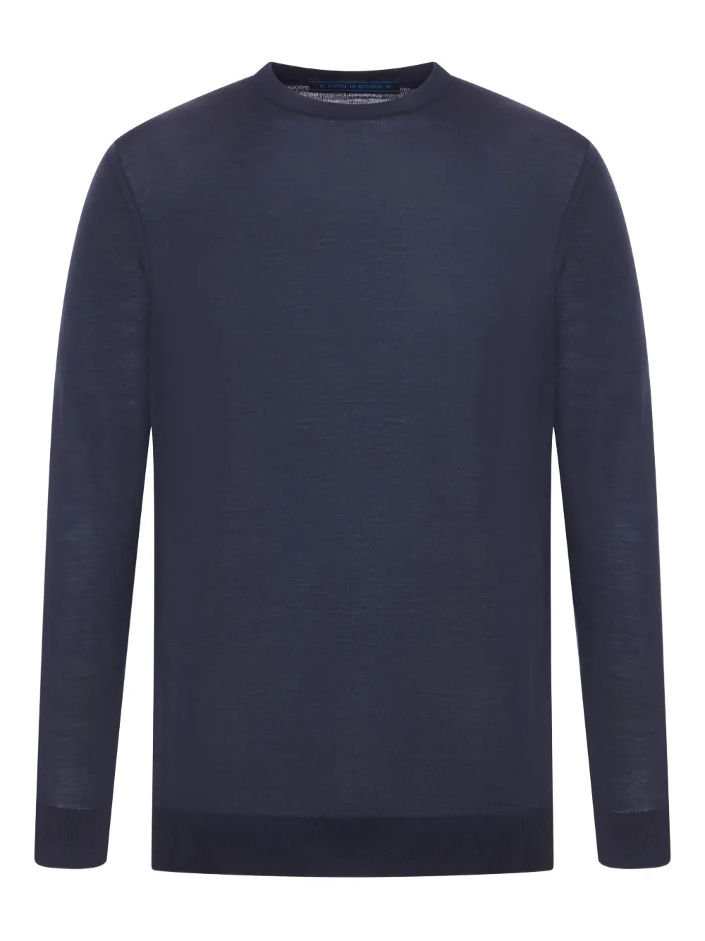Шерстяной свитер с круглым вырезом Kiton, синий 
Шерстяной свитер с круглым вырезом Kiton, синий