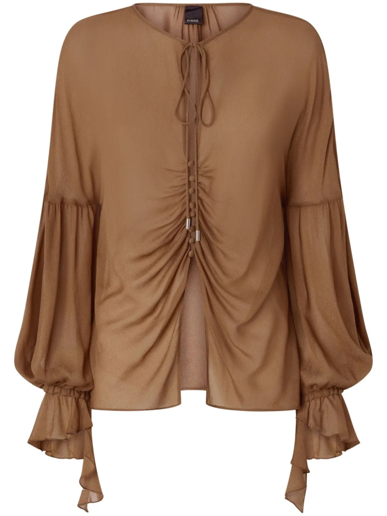 Драпированная блузка PINKO, коричневый
Драпированная блузка PINKO, коричневый