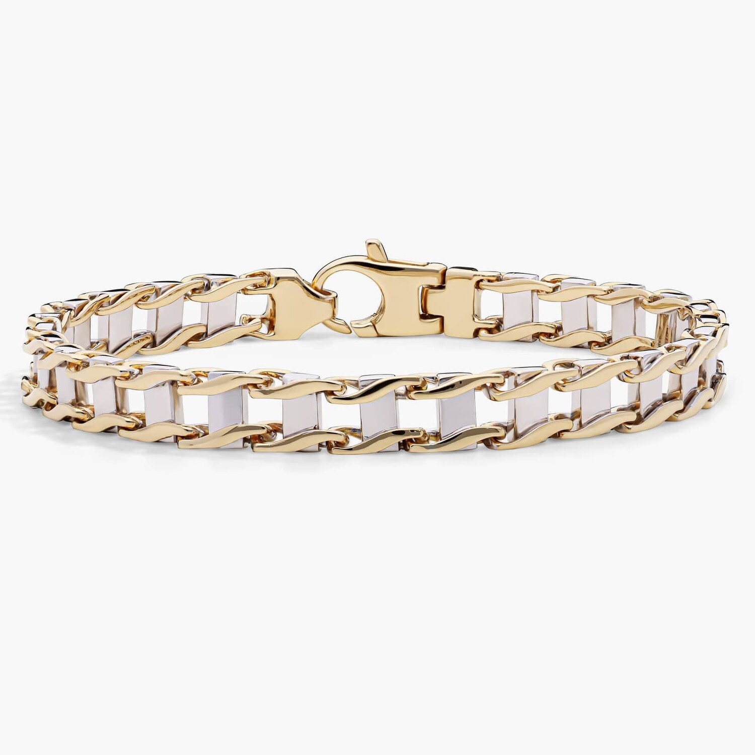 8,5-дюймовый мужской браслет с изображением железнодорожной связи из 14-каратного итальянского желтого золота (7,5 мм) Blue Nile
8,5-дюймовый мужской браслет с изображением железнодорожной связи из 14-каратного итальянского желтого золота (7,5 мм) Blue Nile