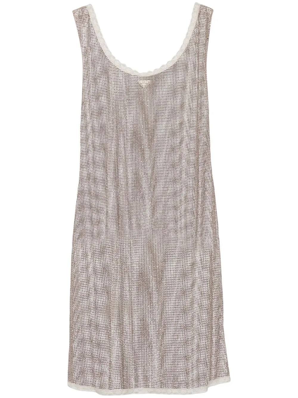 Платье мини со стразами Prada, нейтральный
Платье мини со стразами Prada, нейтральный