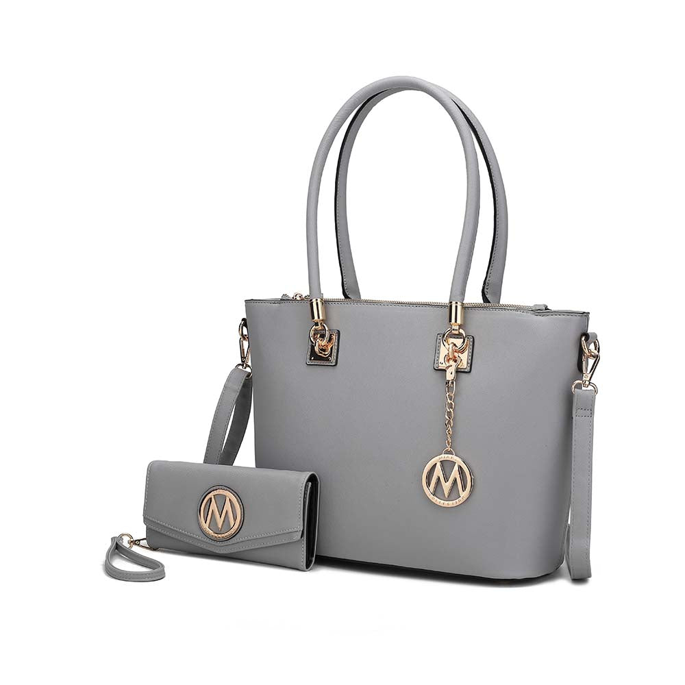 Женская сумка-тоут Vanessa с кошельком на запястье, набор из цельной веганской кожи и сумочки от Mia K MKF Collection By Mia K., светло-серый
Женская сумка-тоут Vanessa с кошельком на запястье, набор из цельной веганской кожи и сумочки от Mia K MKF Collection By Mia K., светло-серый