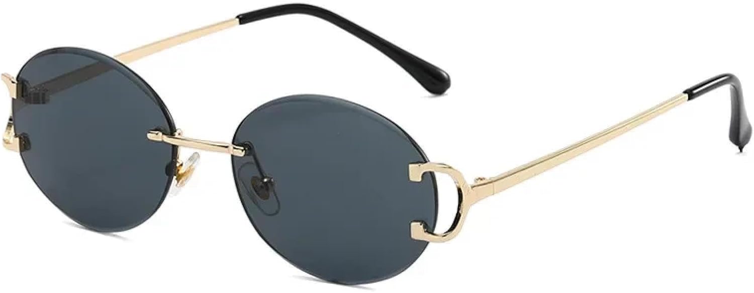 Солнцезащитные очки с защитой от УФ-излучения UV400 | Овальные без оправы, розовые | Для женщин и мужчин, для занятий спортом на открытом воздухе и вождения DSVIGF, Gold Black
Солнцезащитные очки с защитой от УФ-излучения UV400 | Овальные без оправы, розовые | Для женщин и мужчин, для занятий спортом на открытом воздухе и вождения DSVIGF, Gold Black