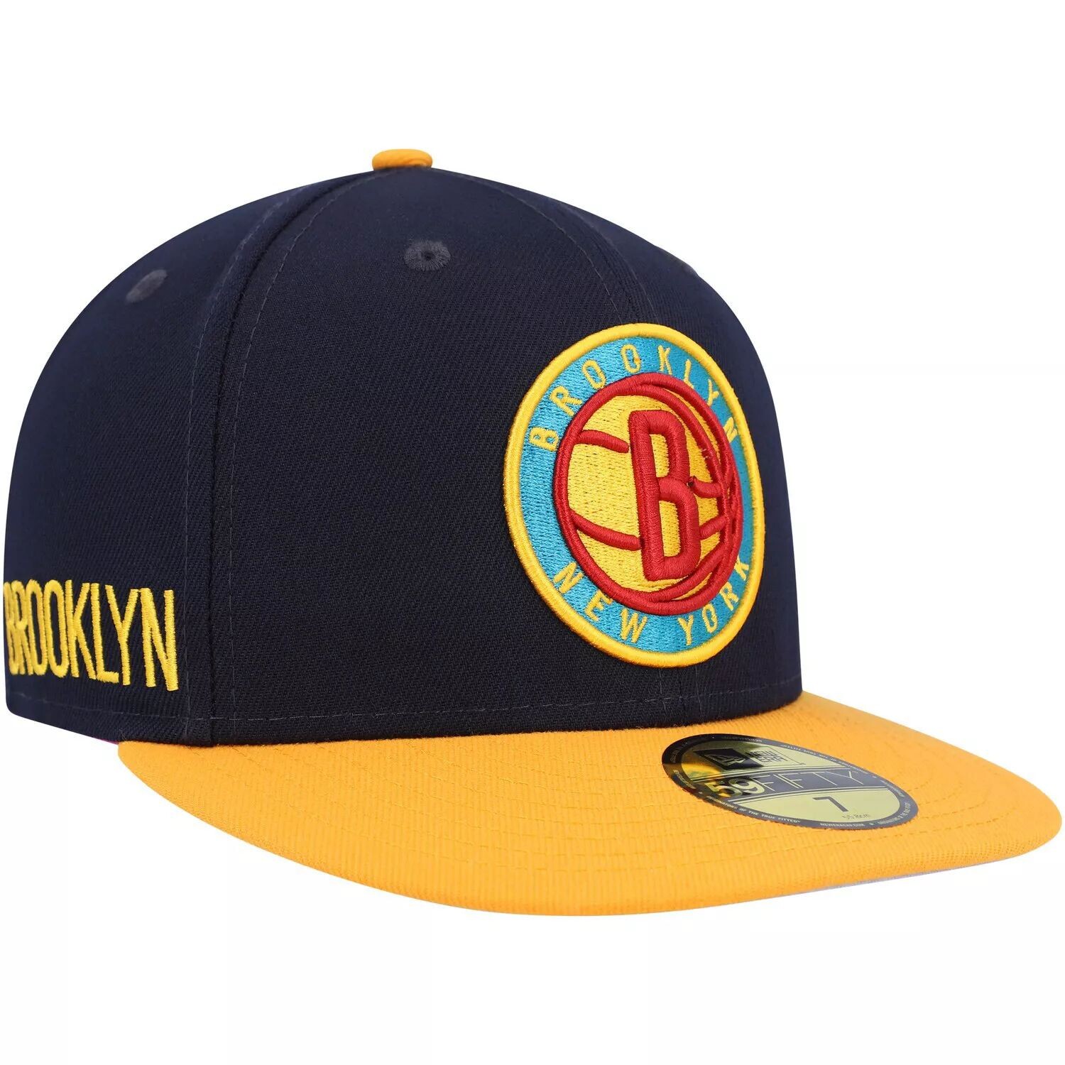 Мужская облегающая шляпа New Era темно-синего/золотого цвета Brooklyn Nets Midnight 59FIFTY
Мужская облегающая шляпа New Era темно-синего/золотого цвета Brooklyn Nets Midnight 59FIFTY