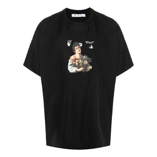 Футболка ss21 cartoon printing short sleeve loose fit black Off-White, черный 
Футболка ss21 cartoon printing short sleeve loose fit black Off-White, черный