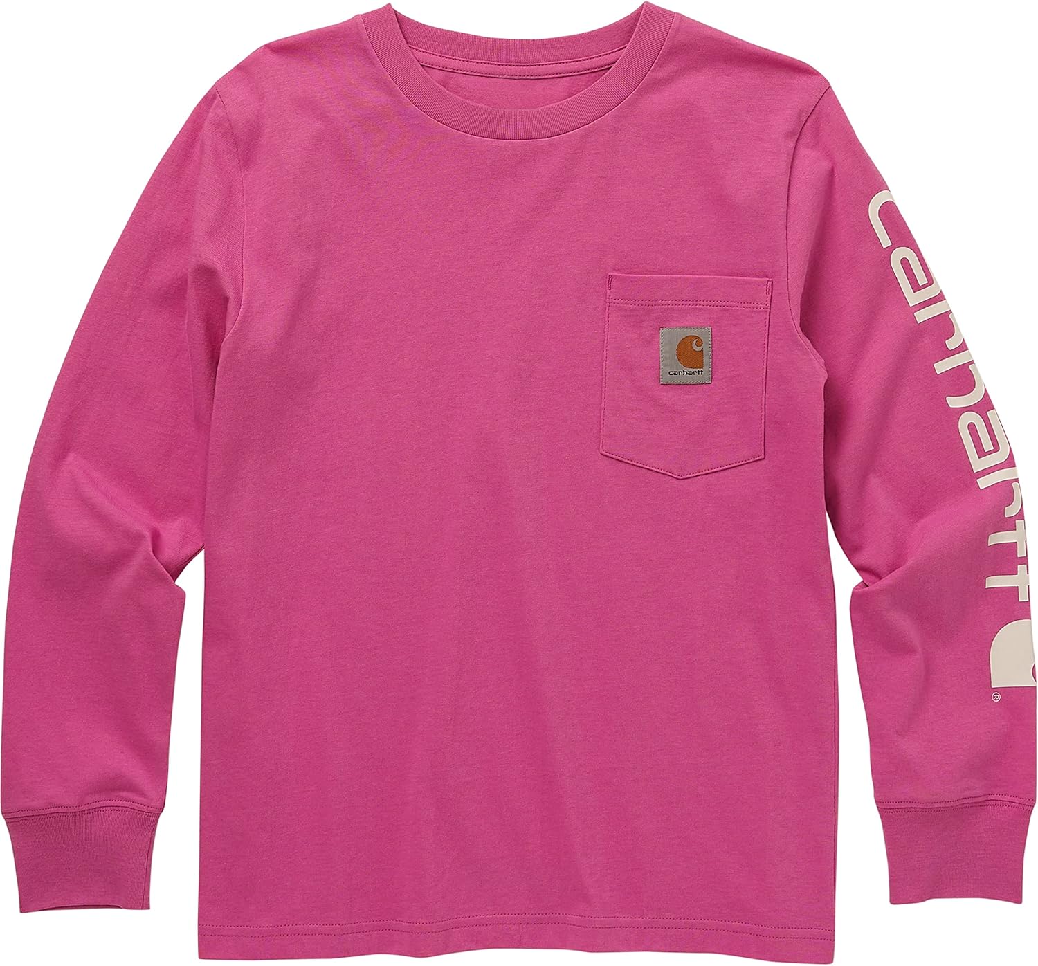 Футболка Carhartt для девочек с длинным рукавом и карманом, Super Pink Heather
Футболка Carhartt для девочек с длинным рукавом и карманом, Super Pink Heather
