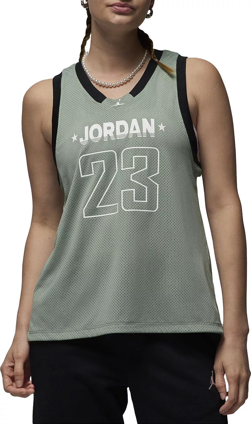 Женская майка Jordan 23 из джерси, цвет Jade Smoke 
Женская майка Jordan 23 из джерси, цвет Jade Smoke