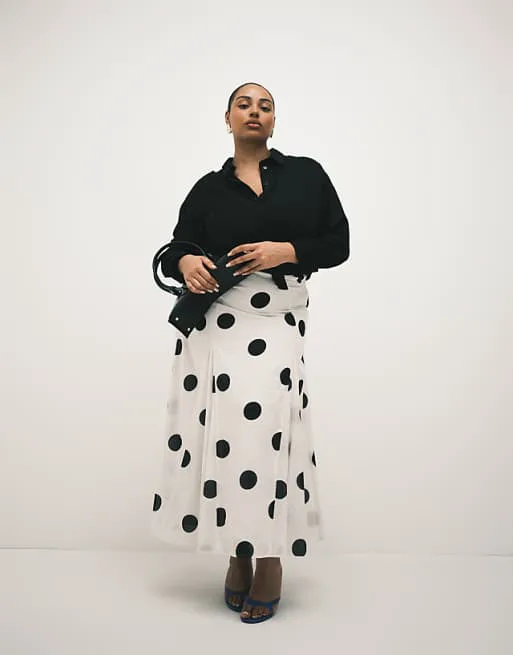 Юбка макси в горошек из хлопка ASOS DESIGN Curve - MULTI
Юбка макси в горошек из хлопка ASOS DESIGN Curve - MULTI