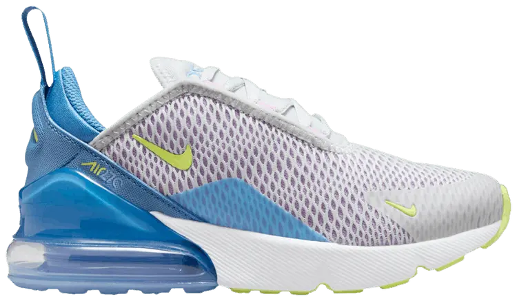 Кроссовки Nike Air Max 270 PS 'Pure Platinum Blue Light Lemon Twist', серый
Кроссовки Nike Air Max 270 PS 'Pure Platinum Blue Light Lemon Twist', серый