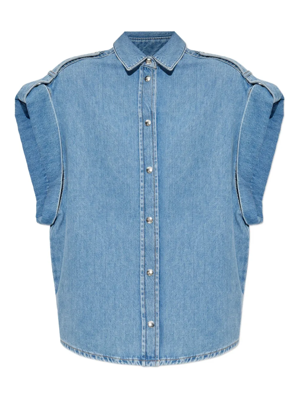 Джинсовая рубашка с объемными рукавами IRO, синий
Джинсовая рубашка с объемными рукавами IRO, синий
