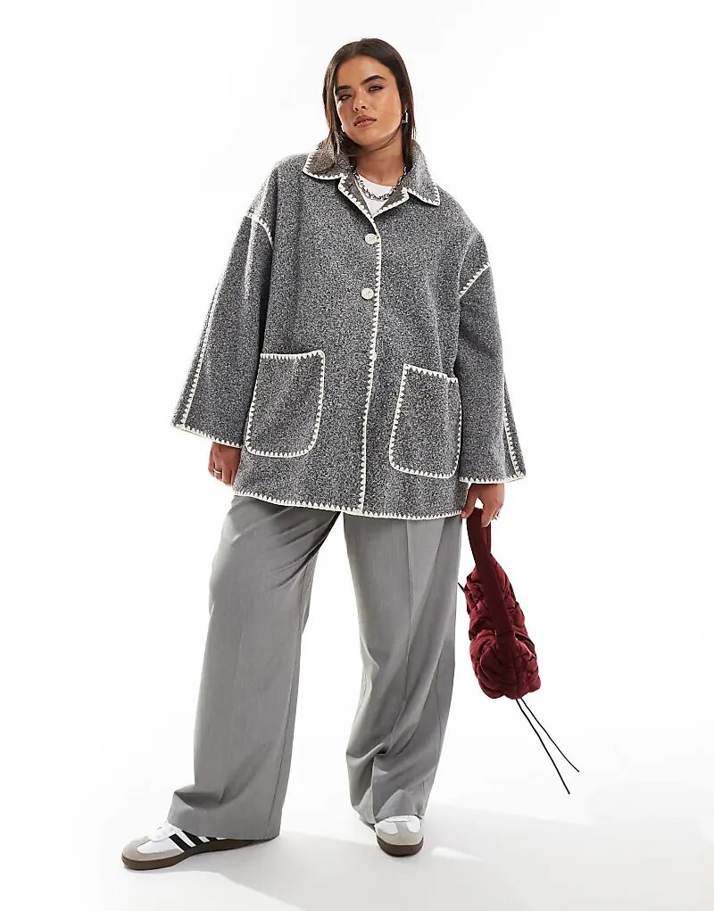 Удлиненная куртка с контрастной строчкой серого цвета In The Style, Серый, Удлиненная куртка с контрастной строчкой серого цвета In The Style
Удлиненная куртка с контрастной строчкой серого цвета In The Style, Серый, Удлиненная куртка с контрастной строчкой серого цвета In The Style