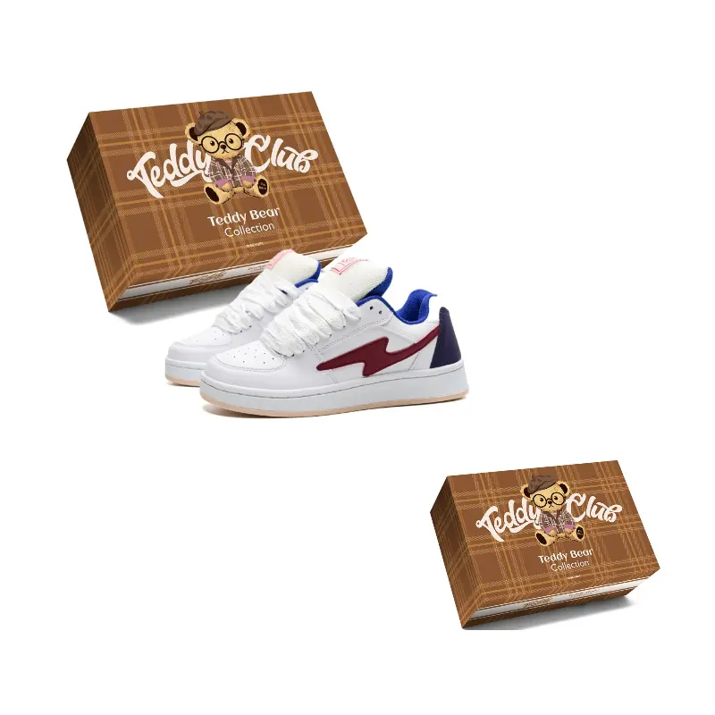 Teddy Bear Collection Низкие скейтерские кроссовки унисекс бело-сине-красные, цвет White Blue Red 
Teddy Bear Collection Низкие скейтерские кроссовки унисекс бело-сине-красные, цвет White Blue Red