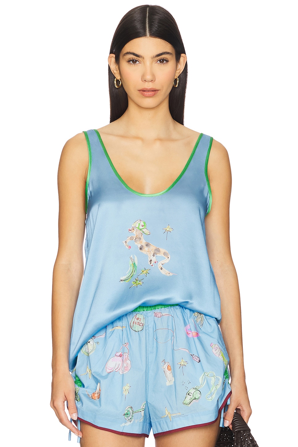 Топ на бретельках из шелка Anouk Alemais, sky
Топ на бретельках из шелка Anouk Alemais, sky