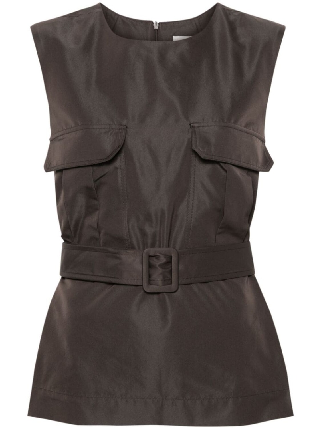 P.A.R.O.S.H. топ без рукавов с поясом, серый
P.A.R.O.S.H. топ без рукавов с поясом, серый