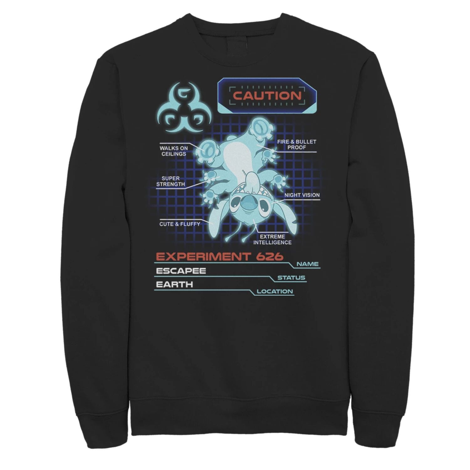 Мужской свитшот Disney Lilo & Stitch Experiment 626 Status Blue Grid
Мужской свитшот Disney Lilo & Stitch Experiment 626 Status Blue Grid