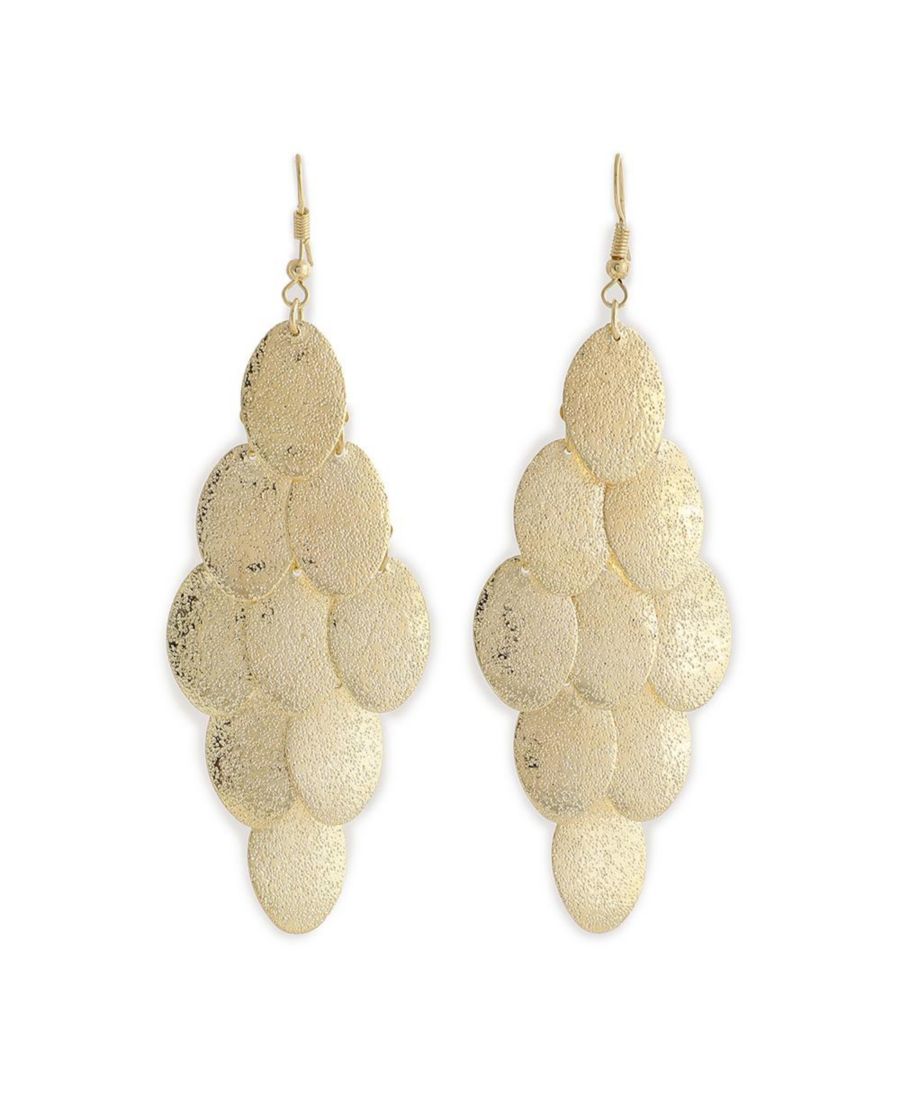 Женские золотые серьги-подвески с эффектом потертости SOHI, Gold
Женские золотые серьги-подвески с эффектом потертости SOHI, Gold