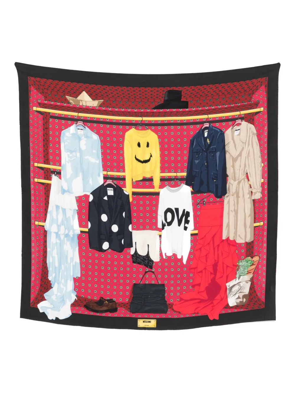 Квадратный шарф Moschino, красный
Квадратный шарф Moschino, красный