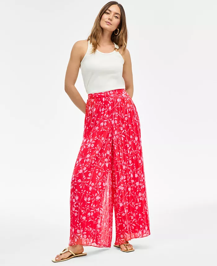 Женские широкие брюки из шифона с цветочным принтом I.N.C. International Concepts, розовый
Женские широкие брюки из шифона с цветочным принтом I.N.C. International Concepts, розовый