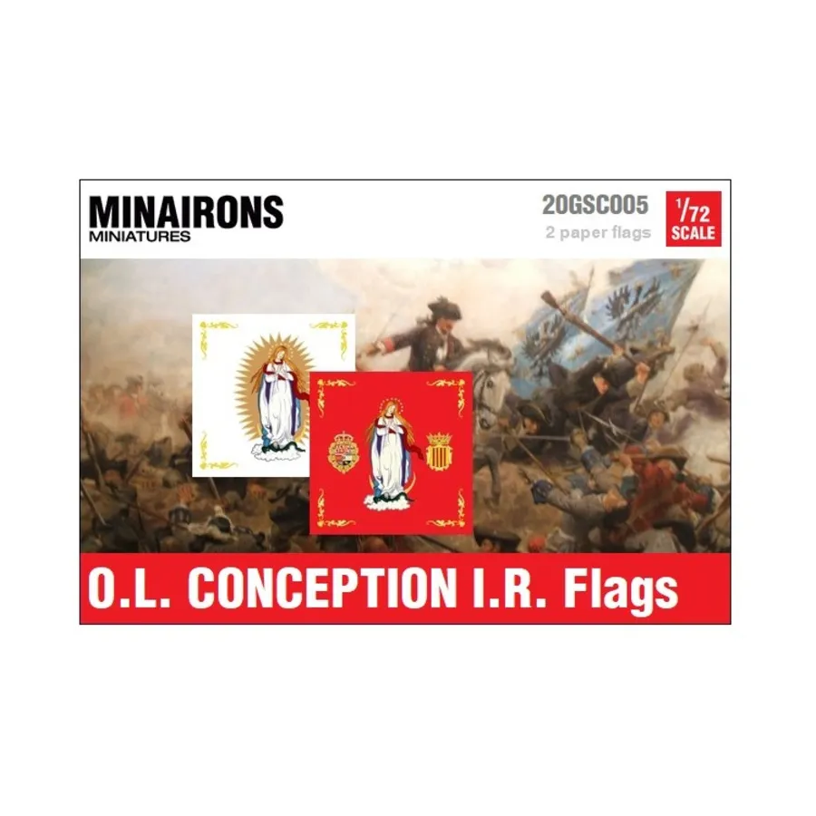 Флаги Богоматери Зачатия IR, War of Spanish Succession - Decals & Flags (1:72)
Флаги Богоматери Зачатия IR, War of Spanish Succession - Decals & Flags (1:72)